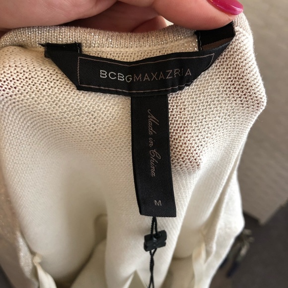 NWT BCBGMAXAZRIA asymmetric mini dress Sz M - Picture 3 of 4